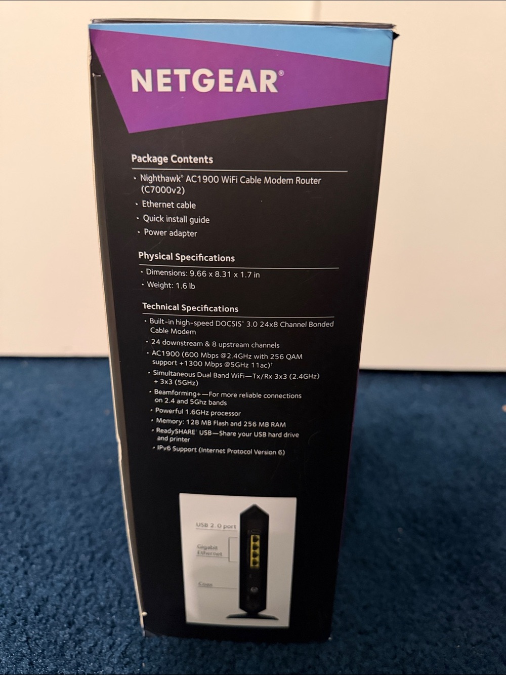 netgear Nighthawk AC1900 WiFi Cable Modem Router - Picture 4 of 9